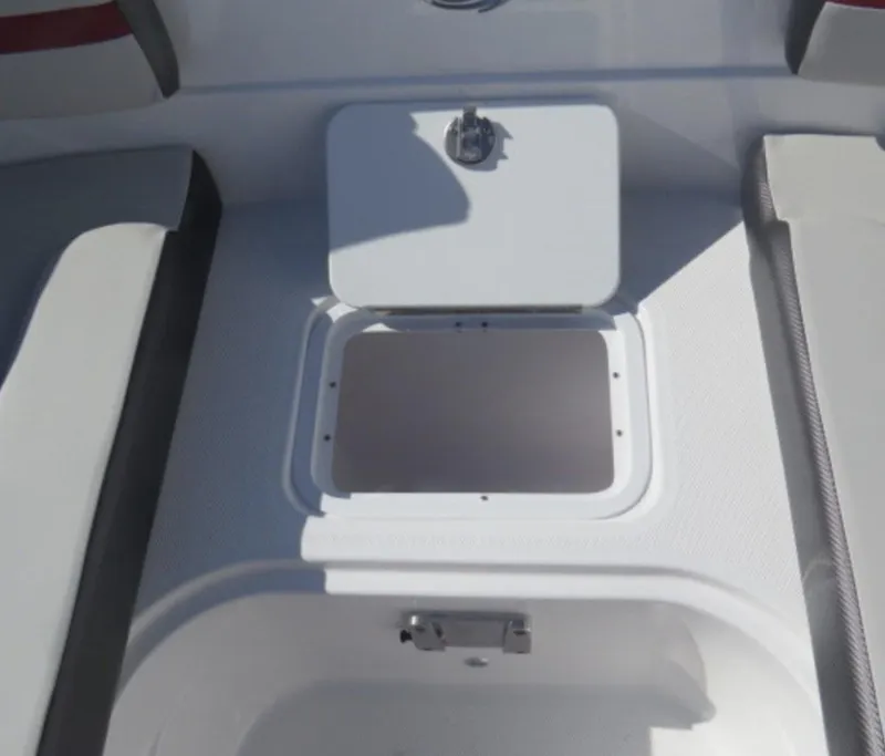 Slide: The Image of 2023 Hurricane SunDeck Sport 205 OB storage compartment. - 14