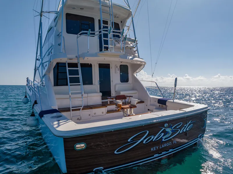 Slide: The Image of 2009 Bertram 630 yacht Job Site in Key Largo, FL, on the ocean. - 17