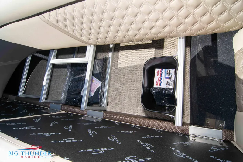 Slide: The Image of Under-seat storage in 2024 Crest Classic DLX 240 SLC pontoon boat. - 46