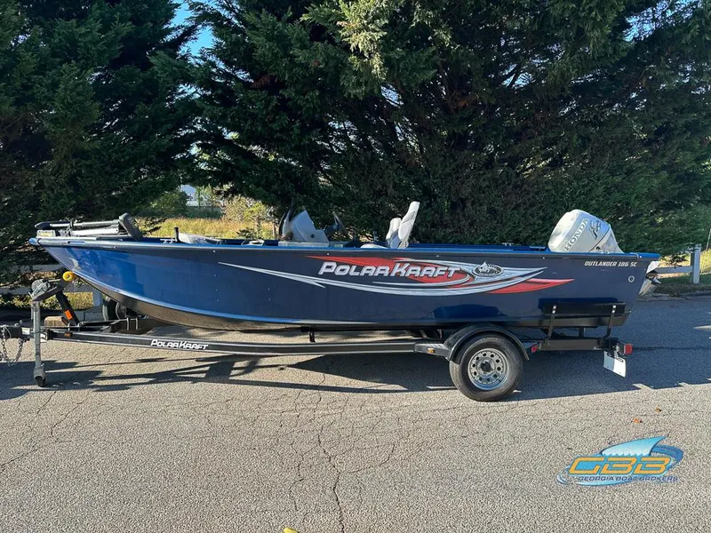 The Image of 2015 Polar Kraft Outlander 186 SC boat on a trailer. - 0