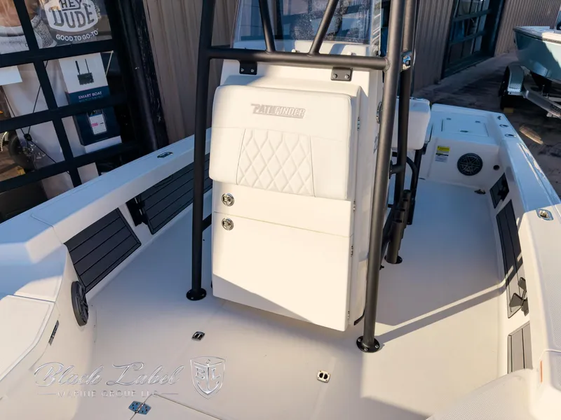 Slide: The Image of 2024 Pathfinder TRS 2200 boat interior with seating and console. - 11