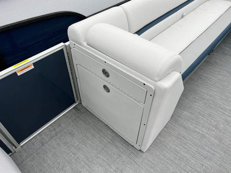Slide: The Image of 2024 Godfrey SWEETWATER 2286 SB pontoon boat interior seating and storage. - 12