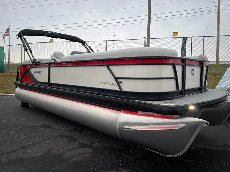 Slide: The Image of 2024 Godfrey SWEETWATER 2286 SB pontoon boat with sleek design and modern features. - 3
