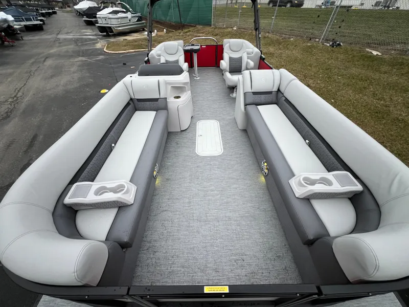 Slide: The Image of 2024 Godfrey SWEETWATER 2286 SB pontoon boat with spacious seating and modern design. - 7