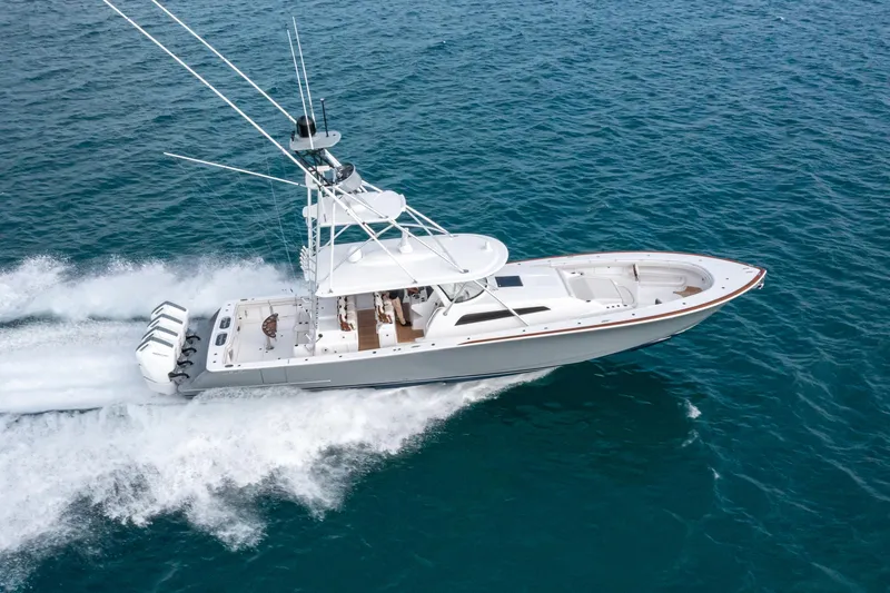 Slide: The Image of 2025 Valhalla Boatworks V-55 cruising on open water. - 23