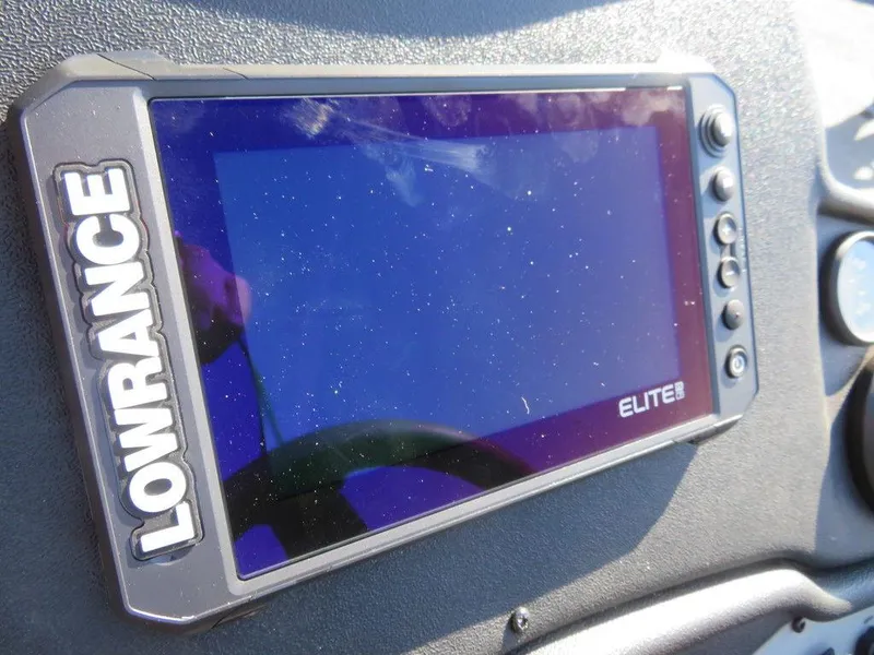 Slide: The Image of Lowrance Elite fishfinder on 2024 Ranger RT188P boat dashboard. - 9