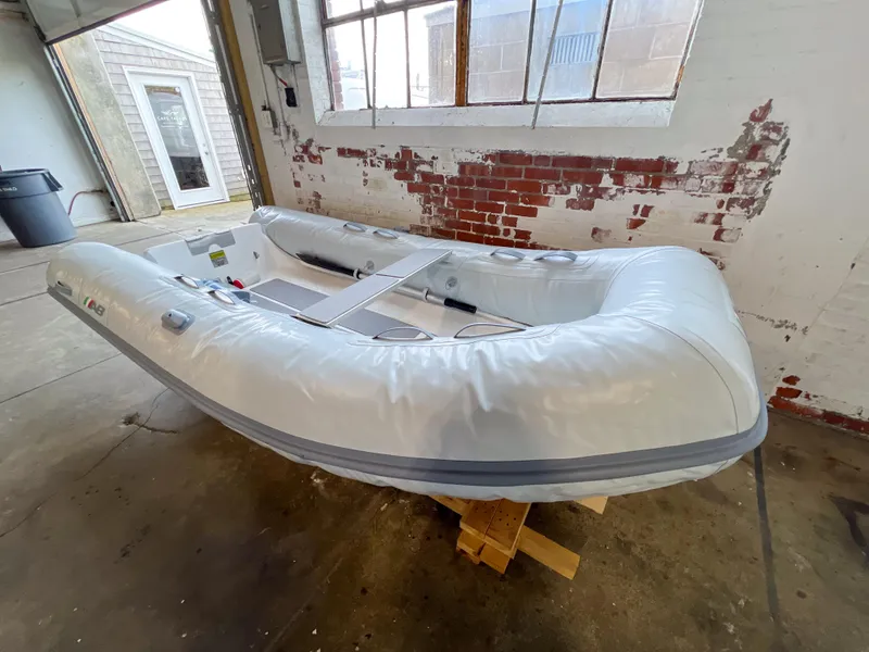 Slide: The Image of 2023 AB Inflatables Ventus 10 VL inflatable boat in a warehouse. - 5