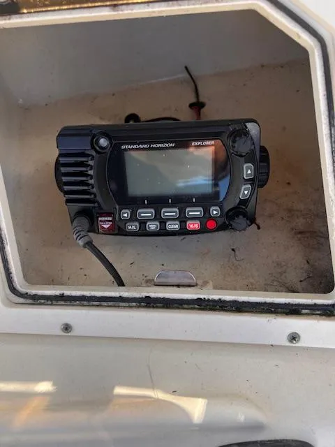 Slide: The Image of VHF radio on a 2007 Scout 220 Bay Scout boat. - 8