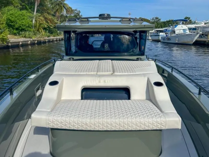 Slide: The Image of 2024 BRABUS Shadow 900XC luxury yacht with sleek design and plush seating. - 8