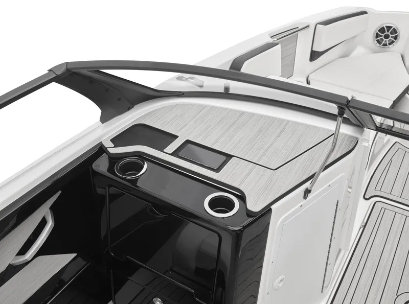 Slide: The Image of 2024 Yamaha Boats 222S interior dashboard and seating area. - 7