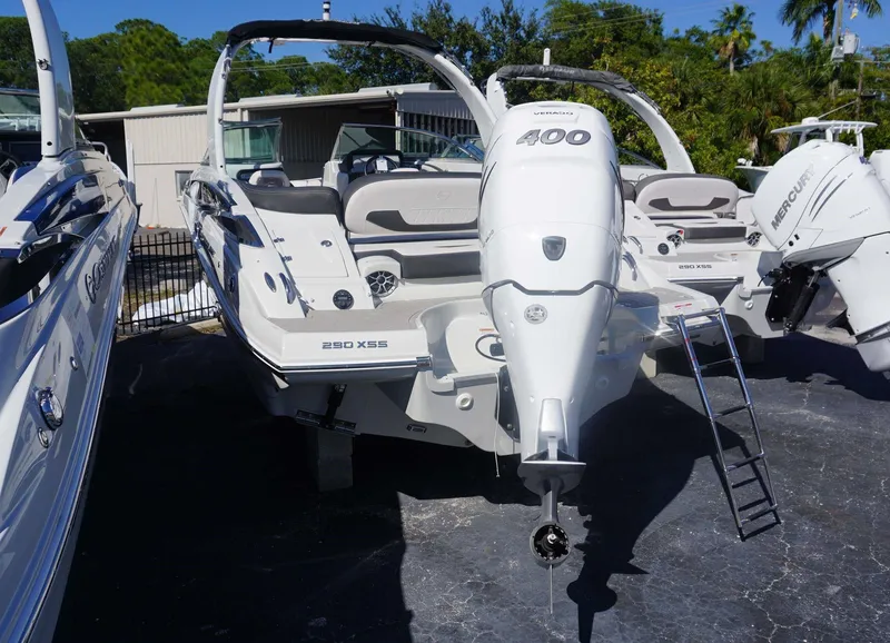 Slide: The Image of 2024 Crownline 290 XSS boat with Mercury Verado 400 outboard engine. - 17