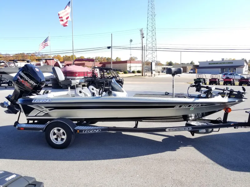 Slide: The Image of 2014 Legend Boats ALPHA 191 SCX on trailer in parking lot. - 3