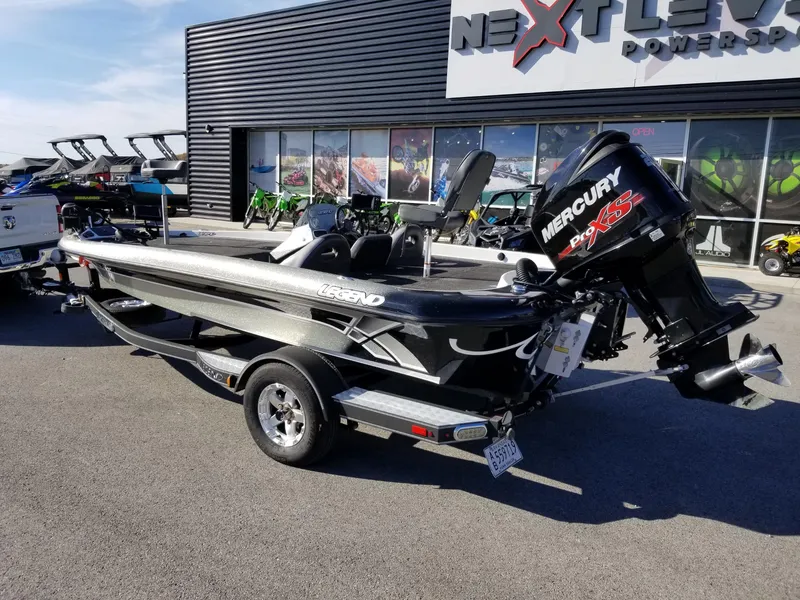 Slide: The Image of 2014 Legend Boats ALPHA 191 SCX with Mercury Pro XS engine on trailer. - 5
