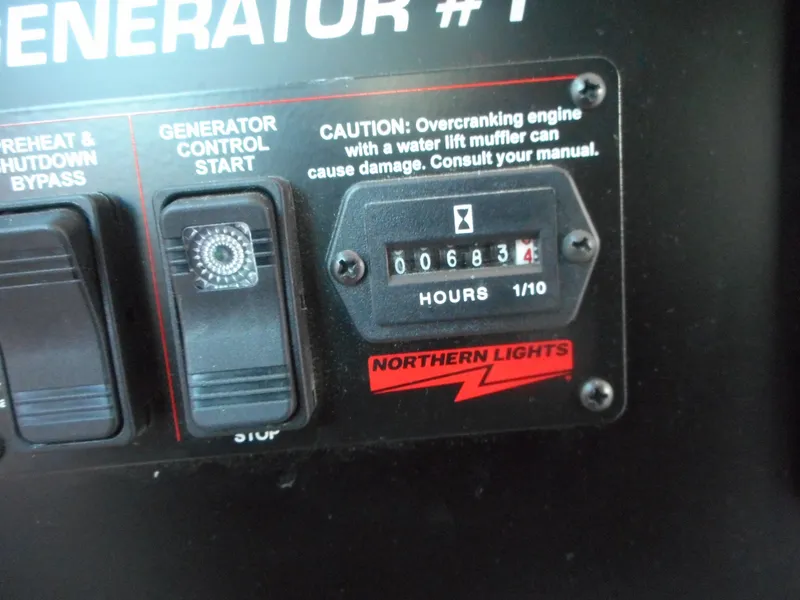 Slide: The Image of Generator control panel with hour meter reading 683.4 hours, Adonia Radiance Share #12, 2022 model. - 12