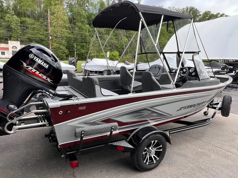 Slide: The Image of 2024 Starcraft Renegade 168 DC boat with Yamaha VMAX engine on trailer. - 35