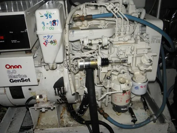 Slide: The Image of 1988 Trojan 12 Meter Convertible Onan 8.0 Marine GenSet engine. - 11