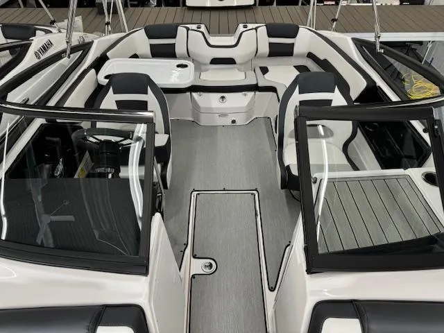 Slide: The Image of 2024 Yamaha Boats SX195 interior, featuring sleek seating and modern design. - 5