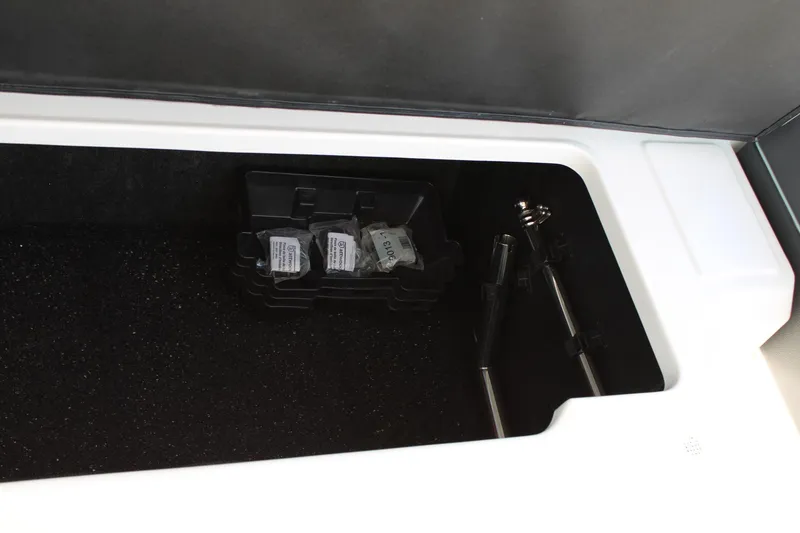 Slide: The Image of Storage compartment of 2024 Regal LS9 Surf boat with accessories and equipment. - 20