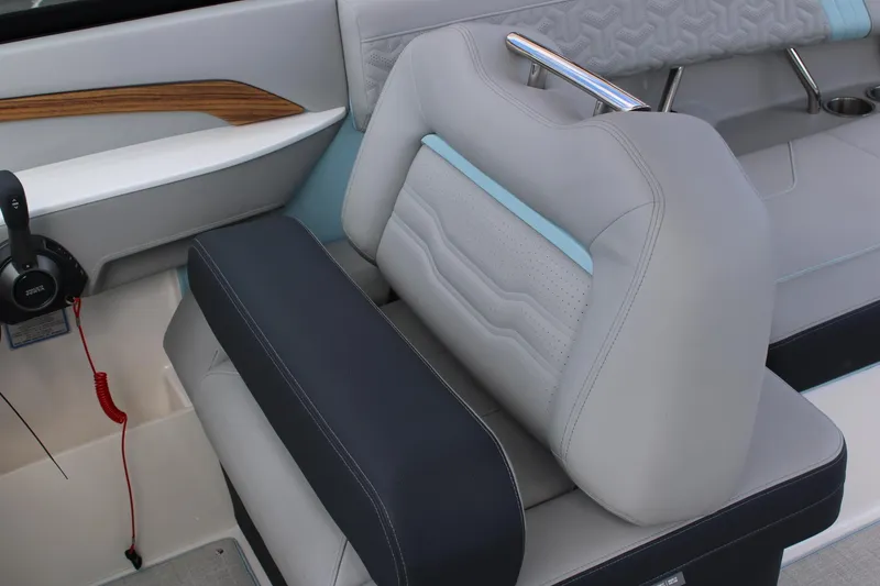 Slide: The Image of 2024 Regal LS9 Surf boat interior with luxurious seating and modern design. - 31