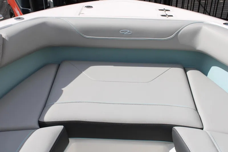 Slide: The Image of 2024 Regal LS9 Surf boat interior seating with premium upholstery. - 36
