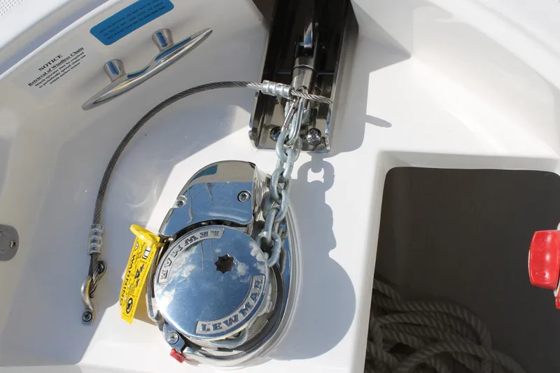 Slide: The Image of Anchor winch system on 2024 Regal LS9 Surf boat. - 42