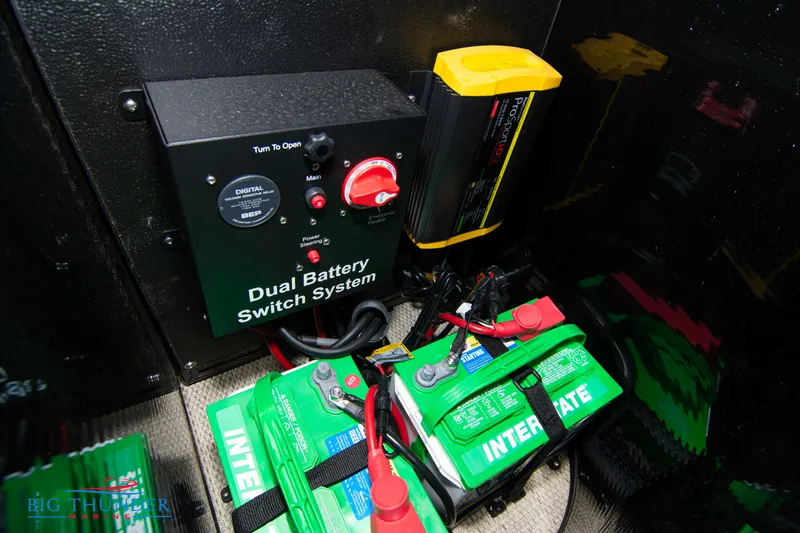 Slide: The Image of Dual battery switch system in 2023 Crest Classic DLX 240 SLC boat. - 39