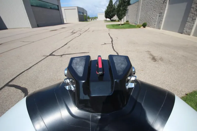 Slide: The Image of 2024 Zodiac Open 4.8 NEO 70hp boat in stock, front view. - 18