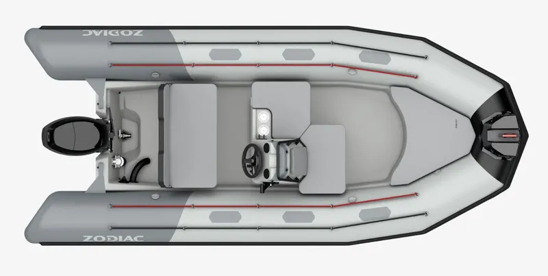 Slide: The Image of 2024 Zodiac Open 4.8 NEO 70hp inflatable boat, top view. - 19