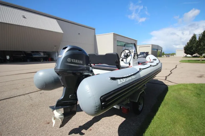 Slide: The Image of 2024 Zodiac Open 4.8 NEO boat with Yamaha 70hp engine in stock. - 9