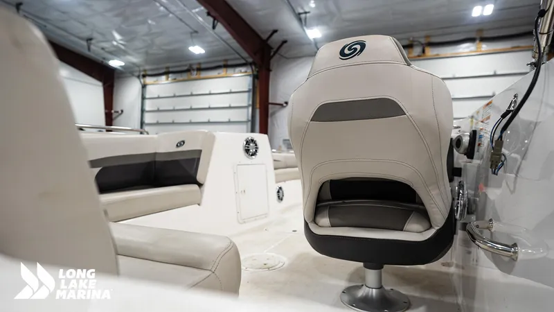 Slide: The Image of 2023 Hurricane SS188-OB boat interior with seating, in Long Lake Marina showroom. - 6