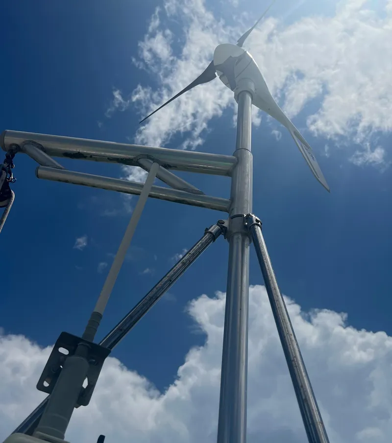 Slide: The Image of Wind turbine against a cloudy sky, CAL T2 model, 1974. - 18