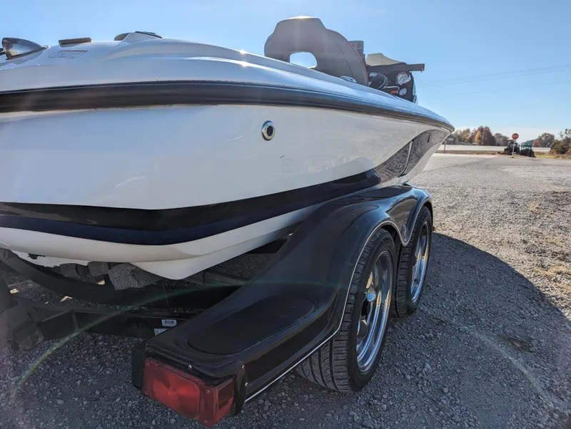 Slide: The Image of 2012 Nitro Z8 boat on a trailer, side view. - 6