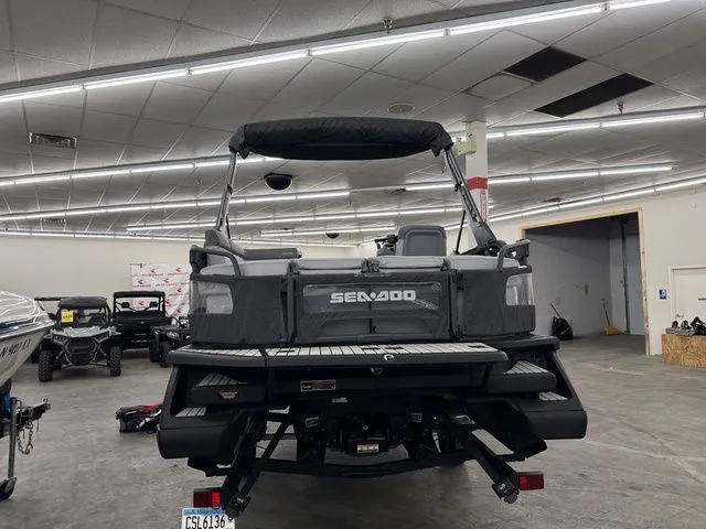 Slide: The Image of 2023 Sea-Doo Switch Cruise 21 in a warehouse setting. - 5