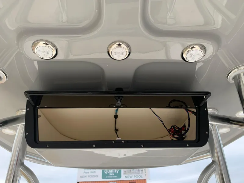 Slide: The Image of Bulls Bay 2400 boat console with lights and wiring, 2025 model. - 15