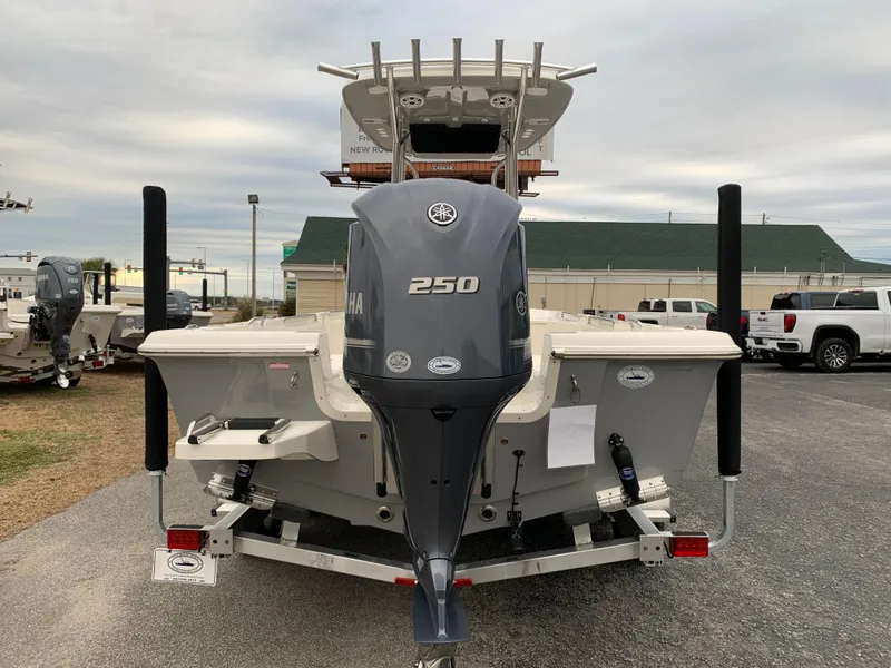 Slide: The Image of 2025 Bulls Bay 2400 boat with Yamaha 250 engine on trailer. - 3