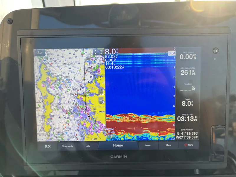 Slide: The Image of Garmin marine GPS and fishfinder display on a 2020 Sea Hunt Gamefish 25 boat. - 24