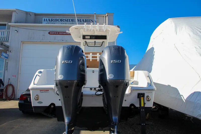Slide: The Image of 2020 Sea Hunt Gamefish 25 with twin 150 HP engines at Harborside Marina. - 7