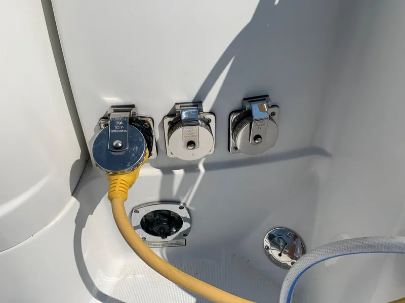 Slide: The Image of Power connections on a 2005 Formula 34 PC boat. - 2