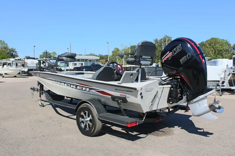 Slide: The Image of 2021 Tracker 195 TXW Tournament Edition fishing boat with Mercury Pro XS engine. - 7
