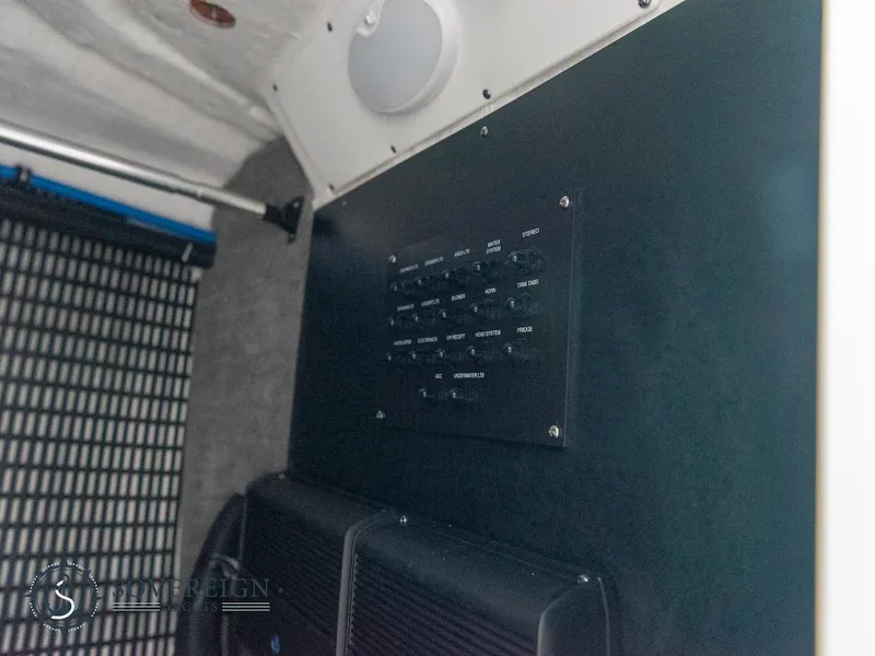 Slide: The Image of Control panel inside 2024 Monterey 275 Super Sport boat. - 10