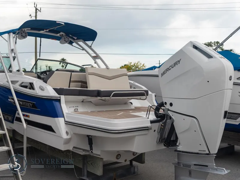 Slide: The Image of 2024 Monterey 275 Super Sport boat with Mercury outboard engine. - 4