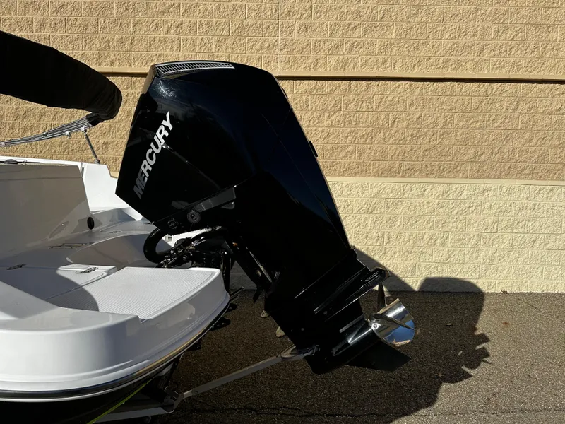 Slide: The Image of 2024 Tahoe 2150 boat with Mercury outboard motor. - 4