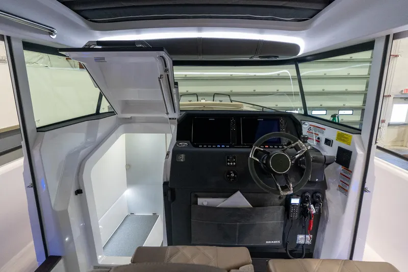 Slide: The Image of Interior cockpit of 2024 Axopar 37 Cross Cabin XC boat. - 33