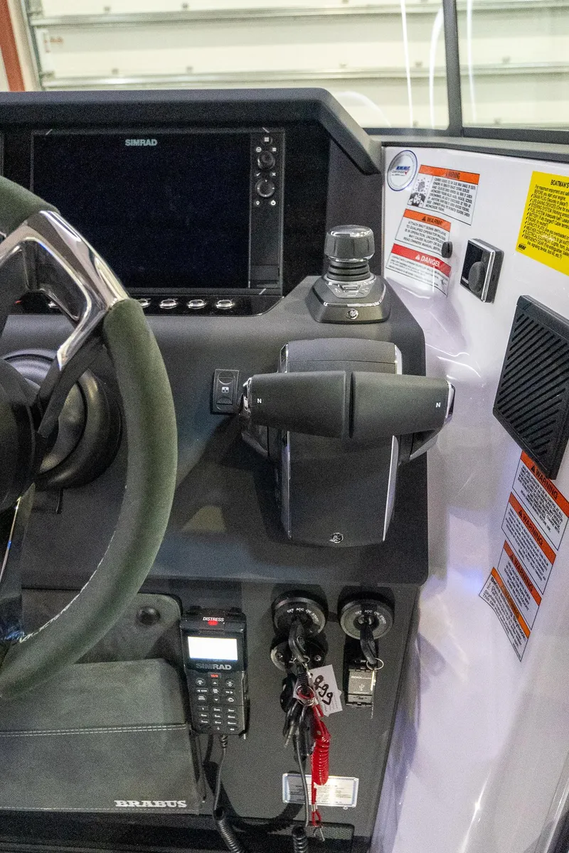 Slide: The Image of Control panel of the 2024 Axopar 37 Cross Cabin XC boat. - 35