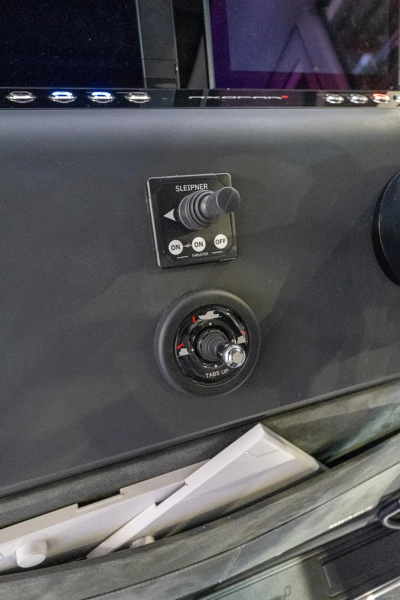 Slide: The Image of Control panel of 2024 Axopar 37 Cross Cabin XC boat. - 36