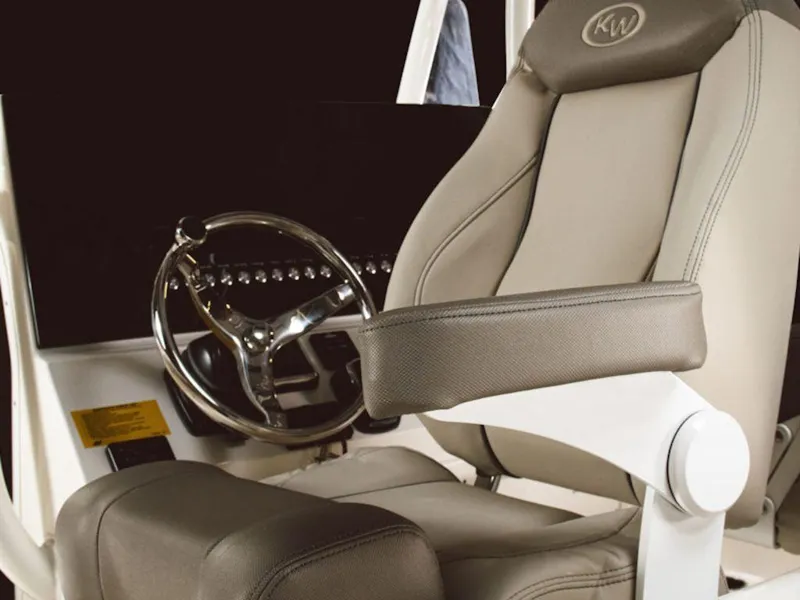 Slide: The Image of 2024 Key West 263 FS boat captain's chair and steering wheel - 4