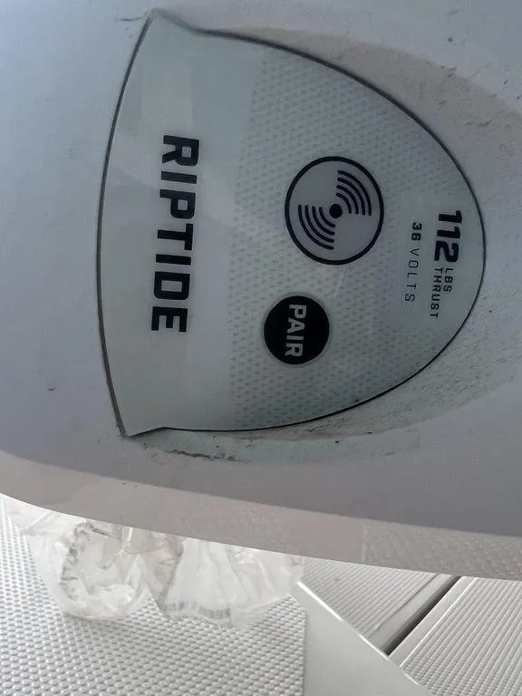 Slide: The Image of Riptide 112 thrust motor control panel on 2024 BlackJack 256 Bay boat. - 2