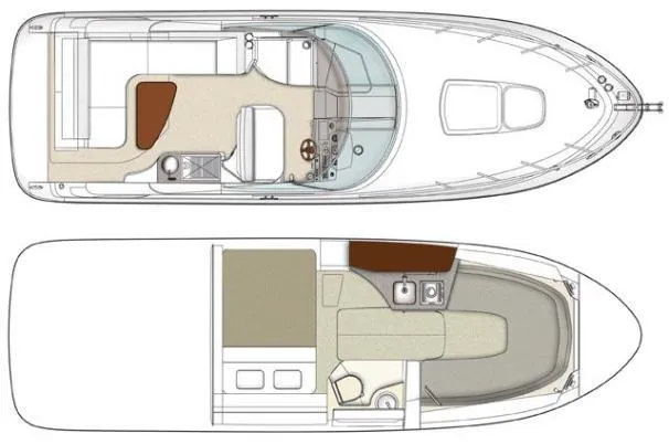 Slide: The Image of 2011 Sea Ray 280 Sundancer boat layout diagram. - 22