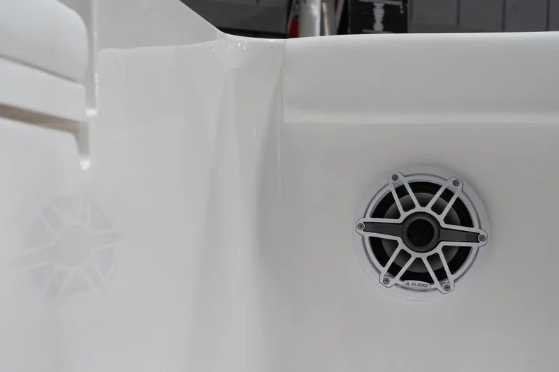 Slide: The Image of 2024 Caymas 281 HB boat interior speaker detail. - 6