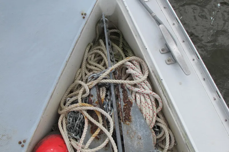 Slide: The Image of Anchor and ropes on 1987 O'Day 322 sailboat. - 16
